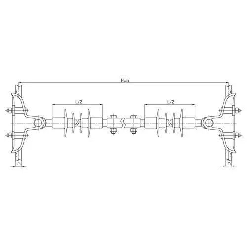 Распорки межфазные изолирующие типа РМИ на напряжение 10-35 кВ конструкция 3