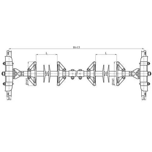 Распорки межфазные изолирующие типа РМИ на напряжение 110-220 кВ конструкция 1